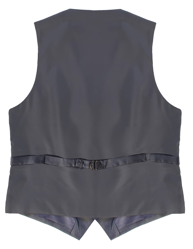 Gioberti Men's Formal Suit Vest Fit for Business or Casual Dress, Gray, X-Small - Image 3